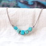 Cube Short Necklace（ターコイズ）