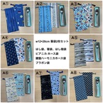 15種から【w12×28cm箸袋 2枚セット】男の子 幼稚園 保育園 小学校　給食　はし袋　ピアニカホース袋　箸箱袋　ばち袋　ペットボトル袋