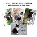 2027週めくりロビンカレンダー＆クリアファイル3枚　2027 Robin Weekly Calendar&Robin File Folder (3 pieces)