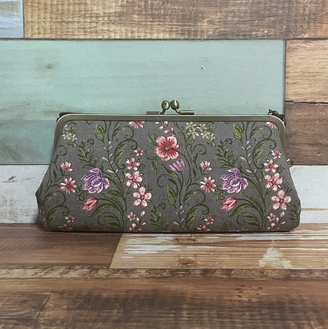 花花ハンドメイド　本革親子がま口長財布2点 親子がま口 長財布 花柄 - S-MIII211'S GALLERY | minne byGMOペパボ