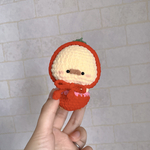 いちご🍓ピヨちゃん　ひよこあみぐるみ