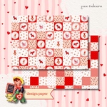 【animal patchwork】デザインペーパー　10枚