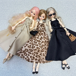 ベージュ　ワンピース　ジャンパースカート　ピュアニーモ　リカちゃん　　ワンピース　ドール　