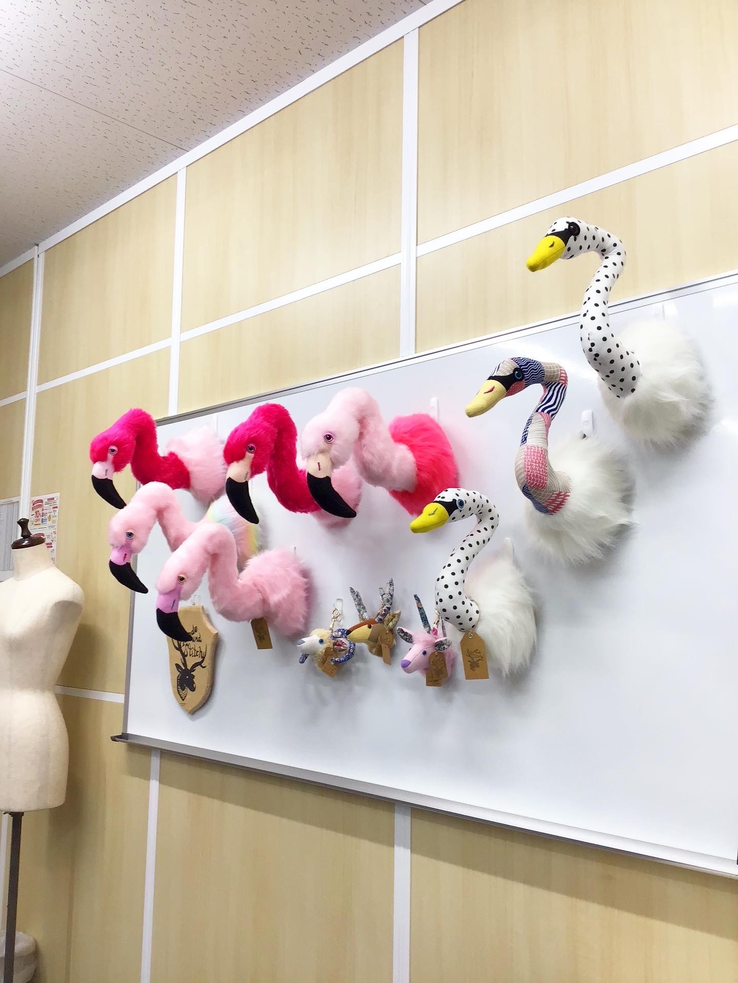 アニマルトロフィー 白鳥 スワン 布製 ハンドメイド インテリア 飾り バレエ ☆“大きな”スワン『キット』販売・『アニマルトロフィー』 - ☆Hande