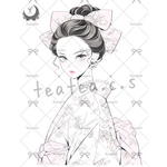【AA31】teatea.オリジナル 人物ステッカー