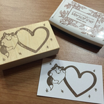 「 ハートのメッセージ♡ 」シェルティゴム印☆名刺サイズ