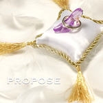〜PROPOSE〜ガラスの靴リングピロー（ホワイト）