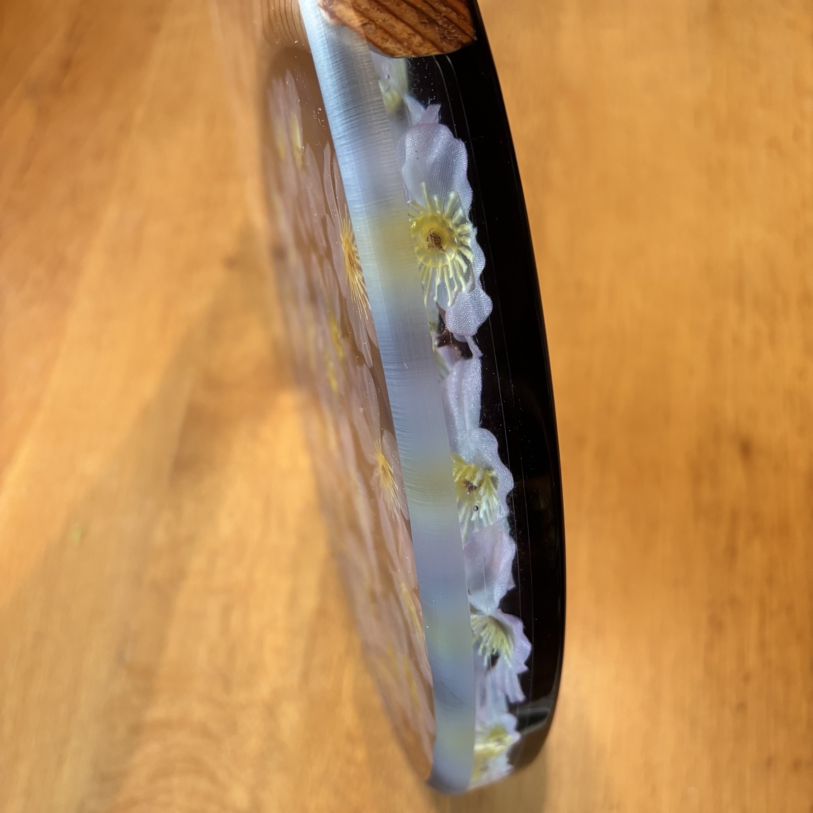原品限り】レジンテーブル「夜桜」フラワースタンド 33cm×33cm×H3.0
