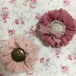 値下げ╰(*´︶`*)╯♡シフォンロゼットのコサージュ