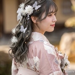 成人式髪飾り　成人式 　卒業式　ウェディング　結婚式　七五三　髪飾り　振袖　袴　ドレスヘア　蝶々飾り　ツインテール　リボンアレンジ　リボンのカラー変更可能　人気No.1 