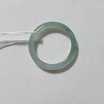 【新入荷】本翡翠保証‼️天然A貨無処理本翡翠くり抜きリング　藍水　13号　R1116