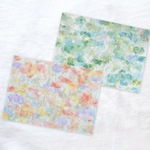 きらめく花の和紙デザインペーパー｜同じ柄2色セット｜ラッピングやコラージュに