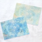 和紙デザインペーパー【4枚or10枚（2色セット）】海の輝き/ラッピング コラージュ　背景シート　おすそ分けファイル　水彩　グラデーション　きらきら　淡色　パステルカラー　
