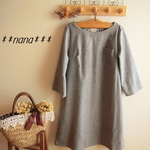 akom***様ご予約のお品：RickRack ボートネックワピース グレー微起毛　ML