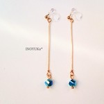 蒼氷*冬のキラめき ノンホールピアス