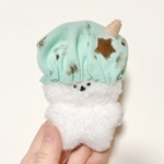 チョコミントビション 犬のぬいぐるみ ビションフリーゼ ぬい活 夏 動物 食べ物 人形 アイスクリーム