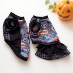 ハロウィン犬服お化けパーティでモノトーンペアタンクトップ🎃