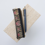 細長ポーチ　横約16cm×縦約3cm インド刺繍リボン