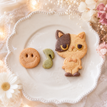 ネコ　スマイル　音符　3個入り　キャット　猫　動物　アニマル　クッキー　プレゼント　ギフト　御祝　御礼　ホ焼き菓子　ワイトデー　お菓子　monjuillet