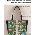 ＊白雪姫と7人のこびとたち☆デニム☆スクエアトートバッグ＊