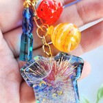 夏祭りの夜空シェイカーキーホルダー🎇