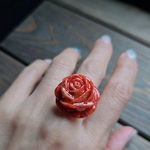 アフリカ珊瑚の薔薇リング