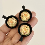 カルボナーラのスキレット(ミニチュアフード)