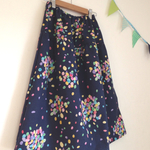 ＊pastel drops 綿麻ティアードスカート(navy)＊