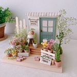 【新作】　路地裏の小さなお花屋さん〜色とりどりのお花とハーブ〜 ミニチュアインテリア　ギフト