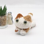 ねこクリップ （ねこばさみ）　三毛猫　茶系　グリーンアイ⑪　カーテン留め　写真立て