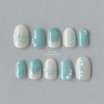 No.055 pearl glow magnet (aqua blue) / ネイルチップ