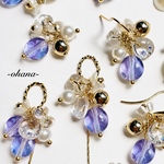 ꫛꫀꪝ✧‧˚~夕空光る~トワイライトパープル💜ピアス/イヤリング