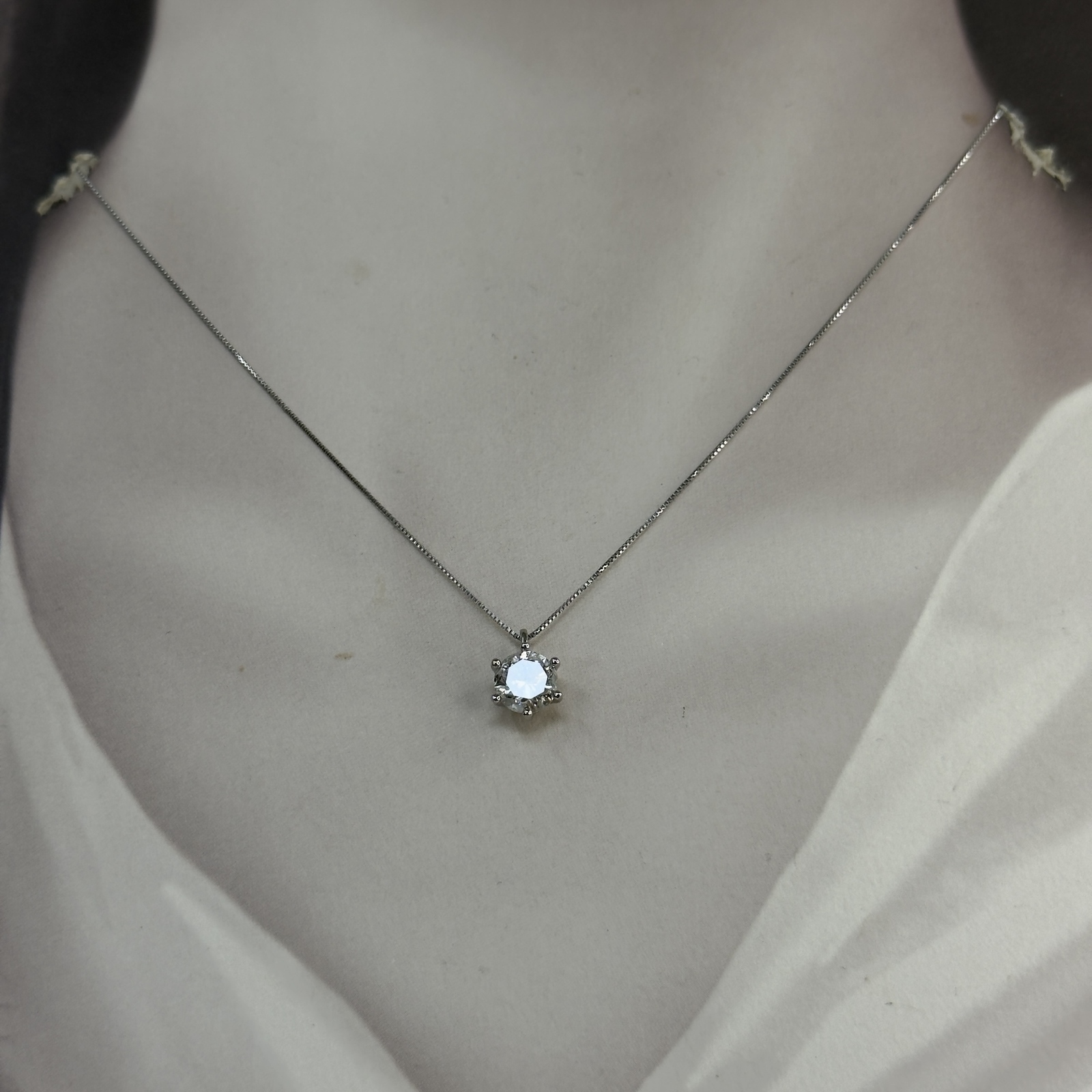 大粒 1.39ct】Pt900/Pt850 天然ダイヤモンド ネックレス（鑑別書付