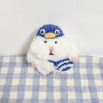 はむにぎり用帽子とポシェット　ペンギン
