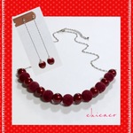 【再販】チェリーパールのネックレス＆ピアス／イヤリングＳＥＴ