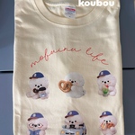 🍉SALE（🔴XLサイズ）Cafe シークレットデザインTシャツ（アイボリー）