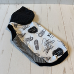 【完成品】シューズ柄のヴィンテージ風タンクトップ（ホワイト）