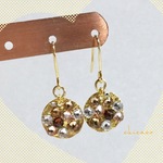 ★1点限り SWAROVSKIデコレーションピアス／イヤリング　トパーズ