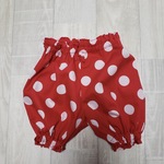 かぼちゃパンツ 子供服 ウエスト ゴム 赤水玉 80〜130サイズ