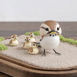 シマエナガのカルガモ行進【部屋の中で野鳥観察シリーズ】