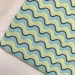 【シャーティング55×50】YUWA wave stripe ・グリーンブルーネイビー