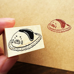 『喫茶アクアリウム』あざらしのオムライス　CAFEスタンプ