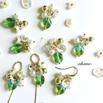 ~朝露が踊る~ボタニカルドロップ♡ピアス/イヤリング