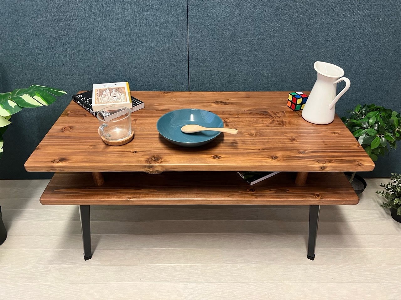 送料無料】 ローテーブル 半月形 かまぼこ 120×90cm パイン ナチュラル