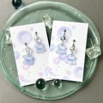 ゆらゆら　クラゲ　耳飾り(ピアス・イヤリング)