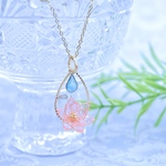 【受注,再販】蓮の花ネックレス(ピンク)(ディップアート)