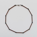Chocolate brown line necklace｜モスアゲート