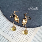 New オリーブ リーフ グリーン  ゴールド  シルバー  ピアス / イヤリング