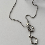 - Ova / long necklace - オヴァ オールステンレス シルバーロングネックレス