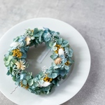 order   秋色紫陽花とタンジーのリース　ドライフラワー　ギフト　プレゼント